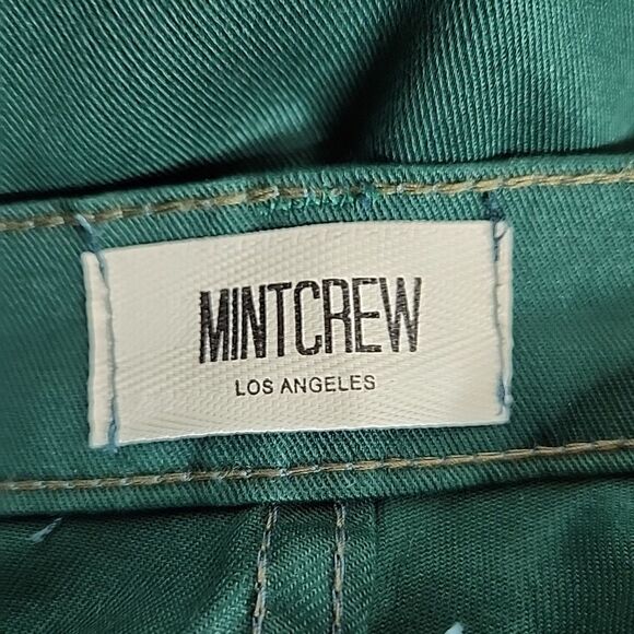 Mens Mintcrew Carpenter Green Jeans Size 28 Zip Flare Legs - Picture 7 of 8